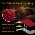 KOUFALL Red Blackout Curtains 72 Inches Long for Living Room,Decorative Home Movie Theater Curtains for Kids Bedroom - Image 6
