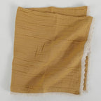 FINGERCRAFT Lace Cloth Napkin, Cotton Gauze, Set of 12, 20x20 in,Gold - Image 6