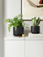 LE TAUCI Ceramic Pots for Plants, 4.3+5.3+6.8 Inch, Set of 3, Black - Image 2