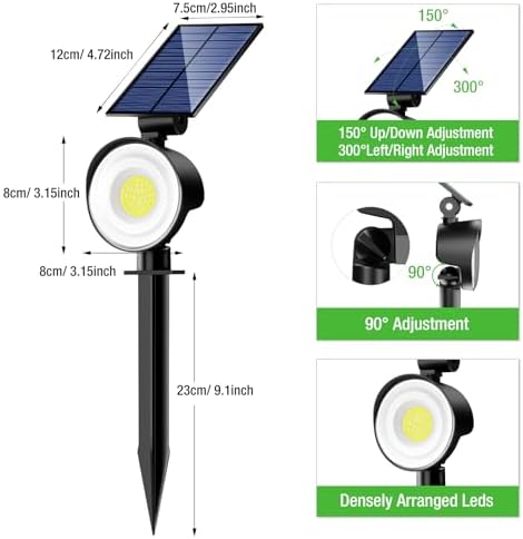 nipify Solar Spot Lights Outdoor Waterproof, Landscape Spotlights - Image 6