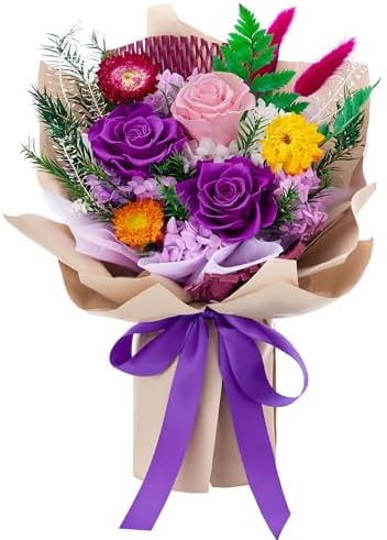 Preserved Flowers Bouquet, Forever Flowers for Delivery,Eteranl Roses by Flomoon