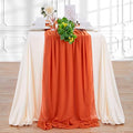 10 Pieces 10Ft Burnt Orange Chiffon Table Runner Boho Wedding Sheer Runners by QueenDream