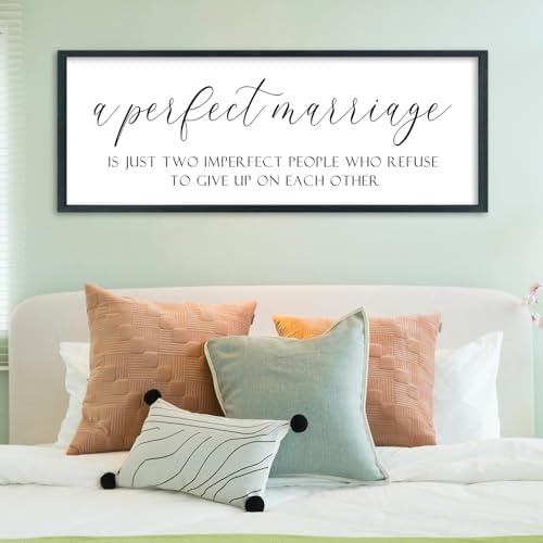 SRSZHIYUE A Perfect Marriage Wedding Decor Sign, 40"×15", Black - Image 5