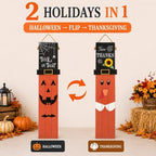 One-Piece Reversible Halloween Thanksgiving Porch Sign - Image 4