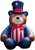 USA 250th Anniversary Patriotic Inflatable 5.6FT Bear with Bow for 4th of July, LED Blow Up Yard Decoration Outdoor Decor for 2026 Semicentennial Independence Day by GOODENYInflatables
