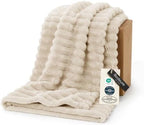 Bedsure Soft Twin Blanket for Bed Decor Gifts Khaki 60"x80" by BEDSURE