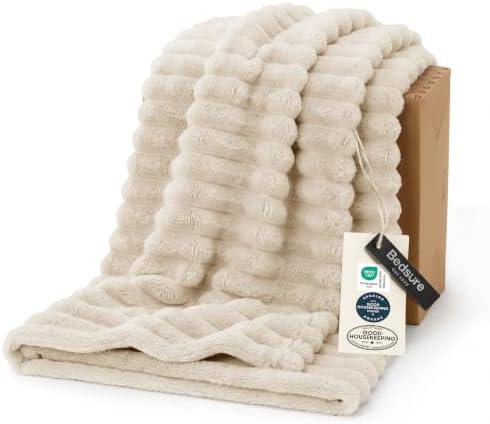 Bedsure Soft Twin Blanket for Bed Decor Gifts Khaki 60"x80" by BEDSURE