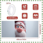 Christmas Garage Door Banner 7x16FT, Santa Claus Peeking Through Wall, Large Outdoor Xmas Garage Door Cover, Decoration for Driveways, Holiday Parties and Winter Wonderland - Image 4