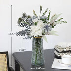 Leftover Fake Flowers in Vase,Faux Flowers in Vase,Table Centerpieces for Dining Room,Flower Centerpieces for Tables,Artificial Flowers,Kitchen Decor,Coffee Table Decor - Image 2
