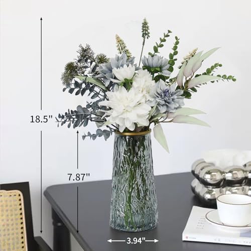 Leftover Fake Flowers in Vase,Faux Flowers in Vase,Table Centerpieces for Dining Room,Flower Centerpieces for Tables,Artificial Flowers,Kitchen Decor,Coffee Table Decor - Image 2