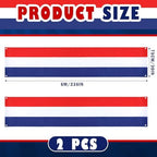 Tegeme 2 Pack 20 Ft X 1.6 Ft Lighted American Flag Bunting Stripes - Image 2