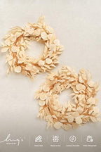 Ling's Moment White & Beige Eucalyptus Garland, 5.9ft, 2pcs - Image 5