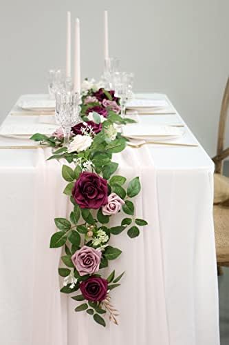 PONATIA 5FT Handcrafted Artificial Rose Flower Garland - Image 5