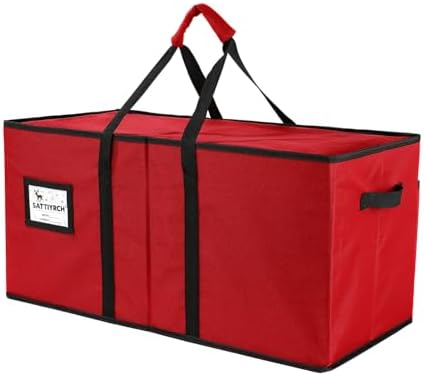 Sattiyrch Christmas Ornament Storage Box,8 Trays with Customizable Dividers,Canvas,Dust-Proof, Collapsible,Portable with Dual Handles,Holds Up to 128 x 2.36 Ornaments - Image 4