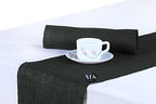 VDS Pack of 15, Burlap Table Runner 100% Natural Jute Rustic Hessian Table Cloth Centrepiece for Wedding Bridal Shower Birthday Event Party Banquet Table Decoration (Size 12X108 Inch)(Black) - Image 4
