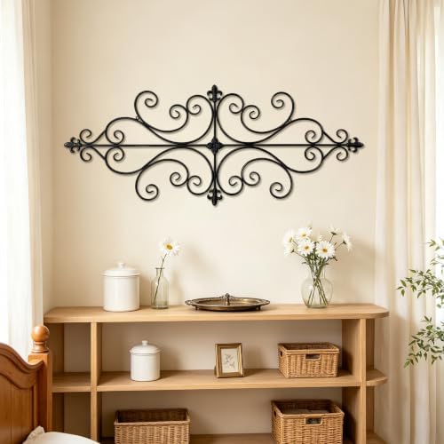 Sintosin Antique Wrought Iron Wall Decor 45 x 18 inch, Copper-colored - Image 3