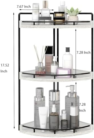 Dorhors Corner Bathroom Organizer Countertop,Vanity Counter Storage Shelf - Image 3