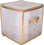 Simplify 64 Count Ornament Storage Box | Plastic | Decorative Organizer | Storage Bin | Gold | L12 x W12 x H12 (Pack of 2) - Image 2