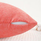 CaliTime Decorative Couch Throw Pillow Covers 18 X 18 Inches Living Coral - Image 3