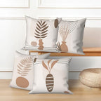 Abstract Bohemian Pillow Covers 22"x22" Set of 4, Modern Aesthetic Plant Leaves Pillow Cases for Sofa Chair Couch Bed Office Garden Patio Farmhouse Indoor Outdoor Decorative - Image 3