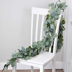 6Pack Artificial Eucalyptus Garland, 6 ft Faux Silk Eucalyptus Leaves Vines Handmade Garland Greenery Wedding Backdrop Arch Wall Decor - Image 6