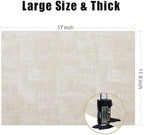 Homaxy PU Faux Leather Placemats for Dining Table, Set of 12, Beige - Image 6
