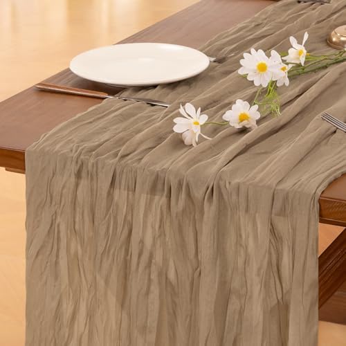 10 Pack Cheesecloth Table Runner Fall Boho Gauze Wedding Party Home Decor - Image 2