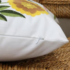 Pack of 2 Embroidered Decorative Throw Pillow Cover 18x18 Inch Farmhouse Floral Pillowcase for Living Room Sofa Bed (Boho Flower) - Image 7