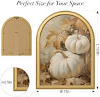 Wheatwin Arched Framed Wall Art Fall Pumpkin Wall Decor for Bedroom - Image 5