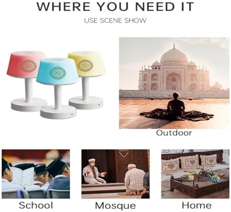 Swthlge Quran Speaker - Muslim Bluetooth Speaker Digital APP Remote Control Night Light Desk Lamp,Home Decoration Table Lamp for Kids Quran Recitation, Eid Mubarak hajj Gifts - Image 5