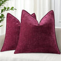 decorUhome Chenille Rhododendron Throw Pillow Covers 26x26 Set of 2 by decorUhome