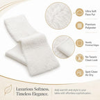 White Faux Fur Table Runner Christmas Wedding Decor 11.8x59.0 Inch - Image 6
