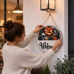16 Pcs Interchangeable Welcome Sign for Front Door, Wood Hanging Decor - Image 4
