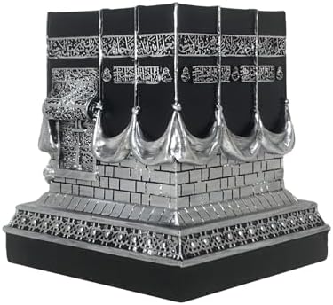 Resin Kaba Replica Decor - Sliver Black Islamic Prayer House Building Model by Mingzhang