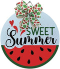 Wood front door sign Wood sign Home decor Welcome sign Sign for front door House warming gift Wedding gift (Sweet Summer Watermelon, 18" Width) by Unknown
