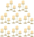 Romadedi Pillar Candle Holder Plates, Gold Centerpiece Stands, Set of 24 by ROMADEDI