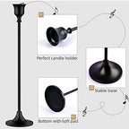 Vintage Black Candelabra Candle Holders for Fireplace & Dining - Image 4