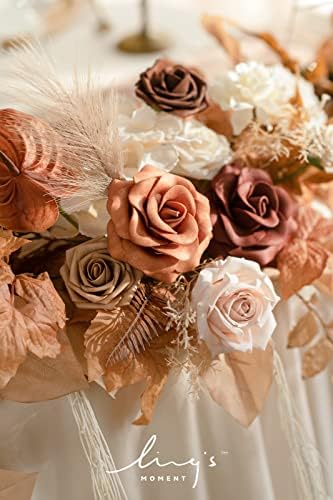 Ling's Moment 9FT Eucalyptus & Willow Leaf Garland, Rust & Sepia - Image 3