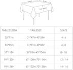 BALCONY & FALCON Rectangle Table Cloth Waterproof Dark Green 91"x132" - Image 3