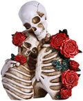 Skull Decor Halloween Decoration: Skeleton Couple Figurines Resin Gothic Statues Vintage Home Decor for Shelf Table Mantel Collectible Wedding Gift (C-Small) by XYQXYQ