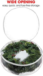 ProPik Christmas Wreath Storage Bag - 4 Pack Clear Christmas Wreaths Container- Garland Holiday Artificial Wreath Storage Holder –Water Proof Transparent PVC (White, 30 Inch) - Image 3