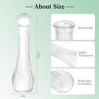 12 Pcs Clear Ribbed Glass Bud Vases for Centerpiece 8.5 Inch - Image 2