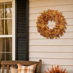 20 Inch Fall Wreaths for Front Door, Autumn Leaves Outdoor Wreaths - Image 7