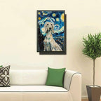 Metal Sign Vintage Tin Sign Saluki Starry Night Saluki Graceful Saluki in Night for Home Desertscape and Seasonal Celebrations Waterproof Aluminum 12×16 Inches with Metal Frame - Image 2