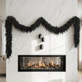 9 FT Halloween Cedar Garland, Black Real Touch Soft Christmas Decorations by NTNIETING