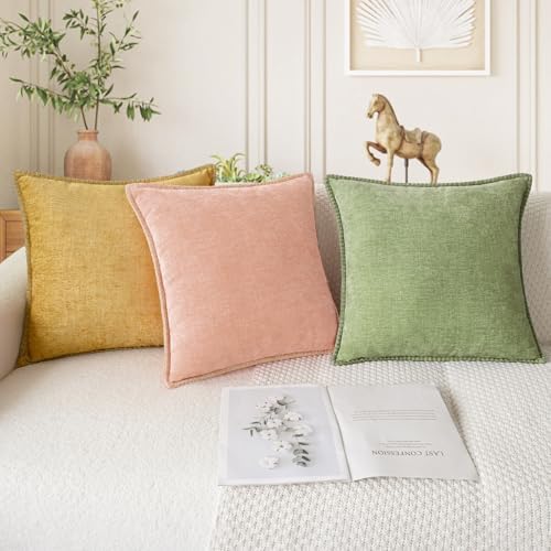 CaliTime Decorative Couch Throw Pillow Covers 22 X 22 Inches Sage Green - Image 5
