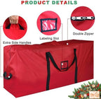 Christmas Tree Storage Bag, 9 ft, 600D Oxford, PURE RED - Image 4