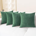 CaliTime Decorative Couch Throw Pillow Covers 18 X 18 Inches Dark Green by CaliTime