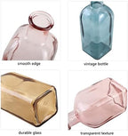 GMWD Glass Flower Vase Set of 6 Clear Bud Vases, 14.5 Oz 8 Oz Apothecary Bottle Assorted Color Vases Decorative for Centerpieces Home Decoration Wedding Reception Table Decor - Image 4