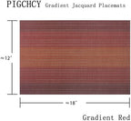 PIGCHCY Placemats Set of 12 Washable Durable Place Mats Vinyl Heat Resistant Non-Slip Table Mats Indoor Outdoor (Scarlet Red) - Image 2